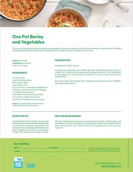 One Pot Barley and Vegetables