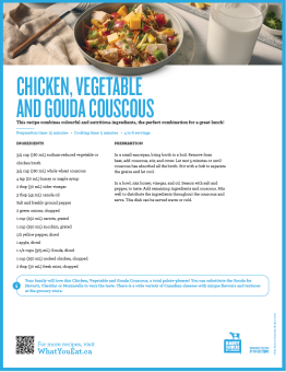 Chicken, vegetable and gouda couscous