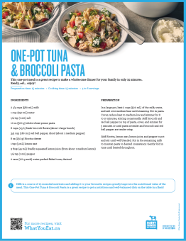 One-pot tuna and brocoli salad