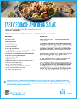 Tasty Squash and Bean Salad