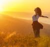 Woman standing in the sun