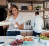 Couple making breakfast